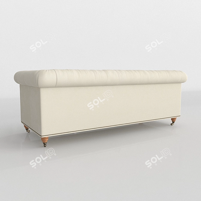 Light Fabric Sofa 3D model image 4