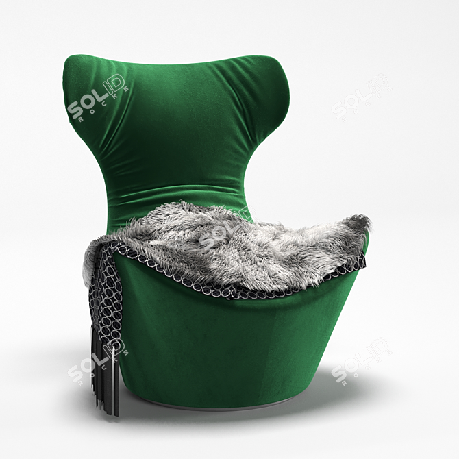 B&B Italia Grande Papilio - Modern Luxury Lounge Chair 3D model image 2