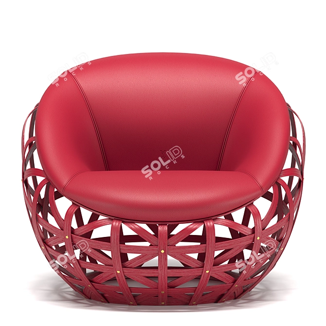 Elevated Comfort: Louis Vuitton Diamond Armchair 3D model image 1