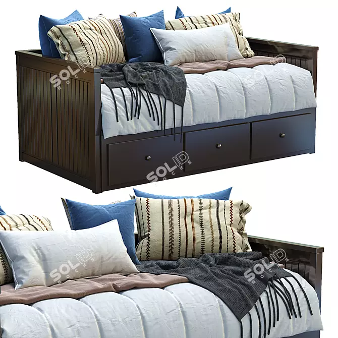 Stylish and Space-Saving Ikea Daybed 3D model image 1