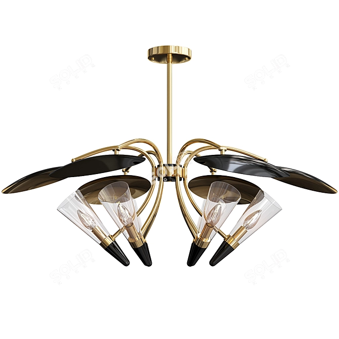 Elegant 6-Light Lamp by Light Room 3D model image 4