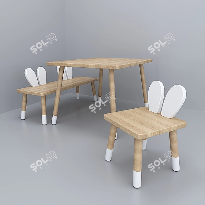 ZaraHome Kids Collection: Stylish and Functional Furniture 3D model image 1
