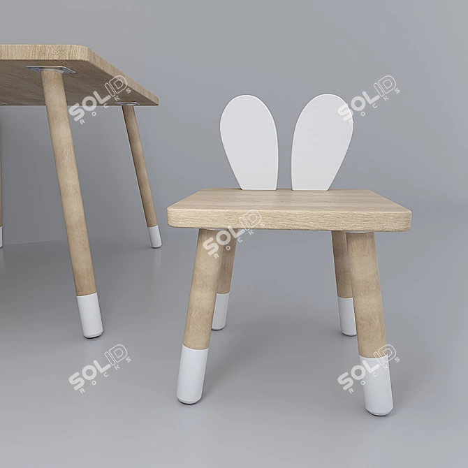 ZaraHome Kids Collection: Stylish and Functional Furniture 3D model image 2