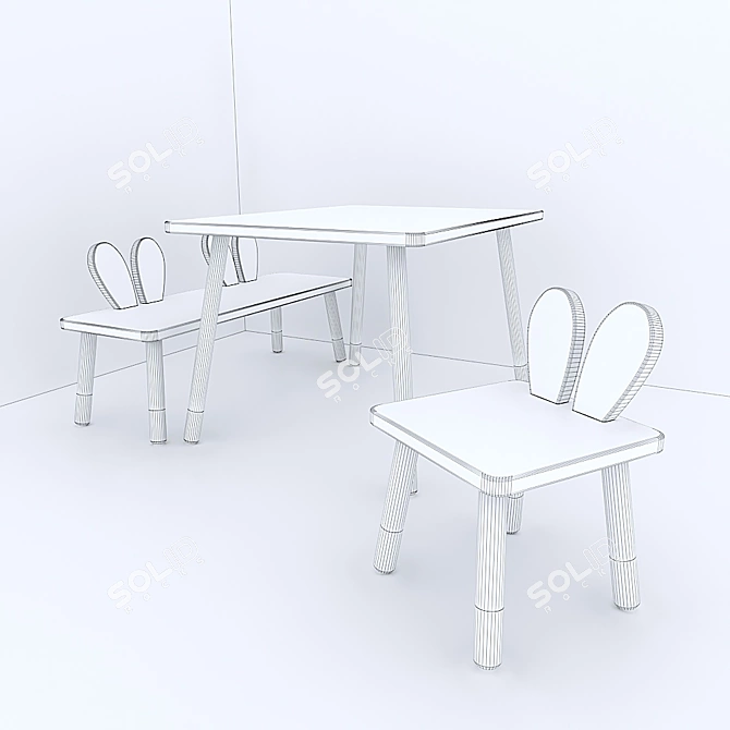 ZaraHome Kids Collection: Stylish and Functional Furniture 3D model image 3