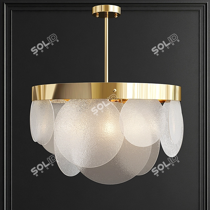 Elegant Crystal Chandelier 3D model image 1