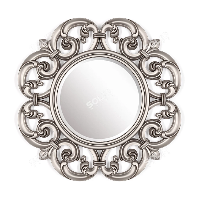 Coaster Silver Fleur-de-lis Mirror 3D model image 5