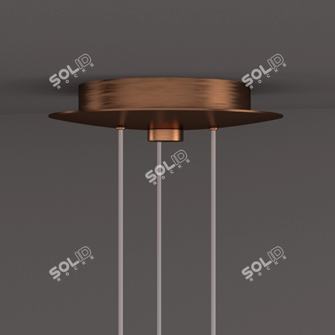 Modern LED Scandinavian Chandelier Set 3D model image 3