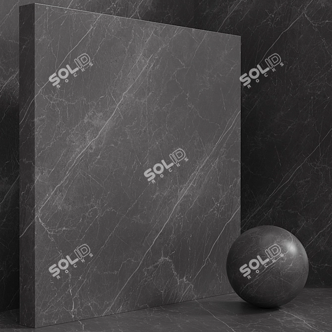 Seamless Marble Stone Set 3D model image 2