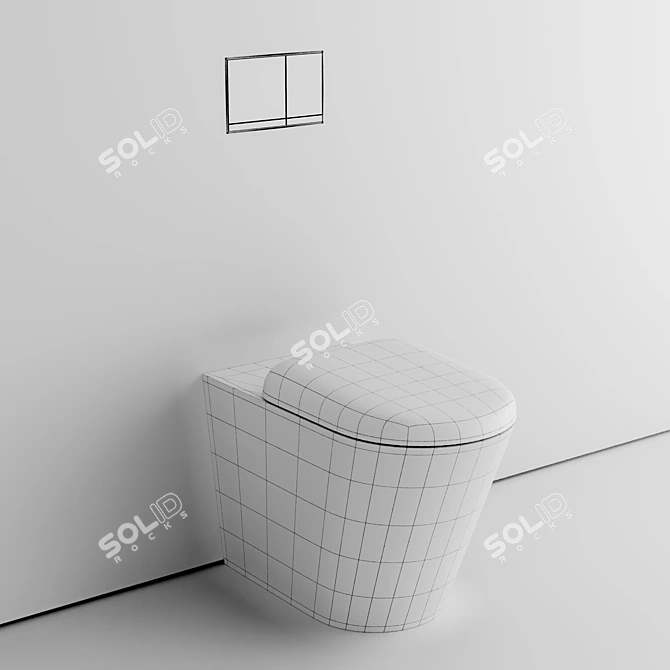 Durable Flush Toilet | MOEFF MF-9111C 3D model image 8