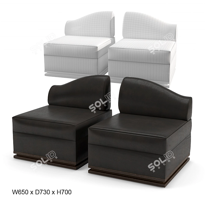 Elegant Panos Chairs by Francis Sultana 3D model image 1