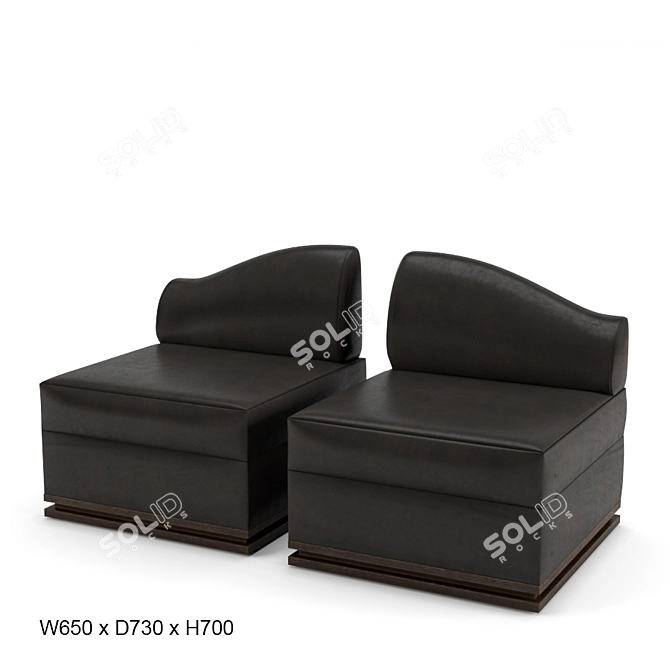 Elegant Panos Chairs by Francis Sultana 3D model image 2