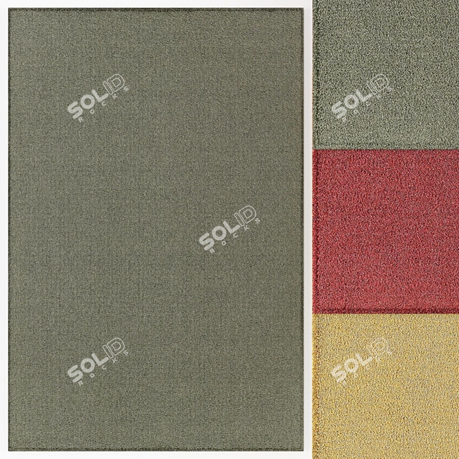 Kasthall Loop Melange Rug Set 3D model image 1