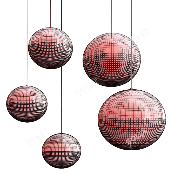 Captivating Lens Flair Pendant 3D model image 1