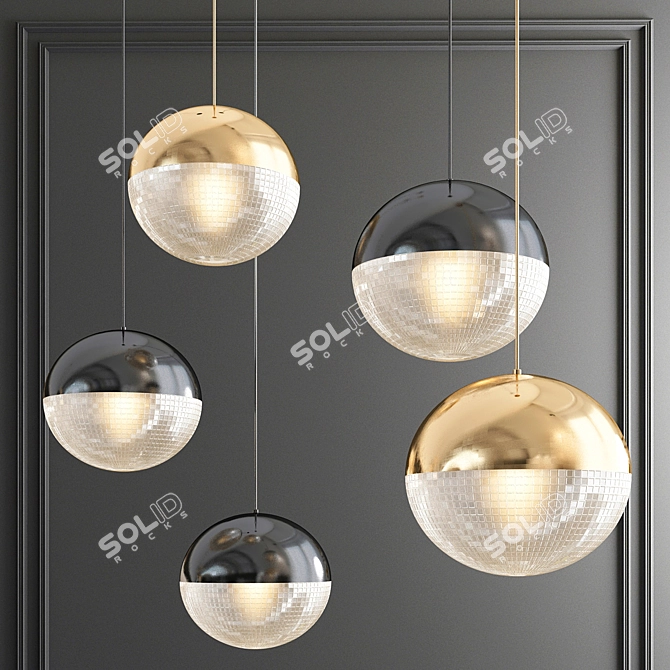 Captivating Lens Flair Pendant 3D model image 2