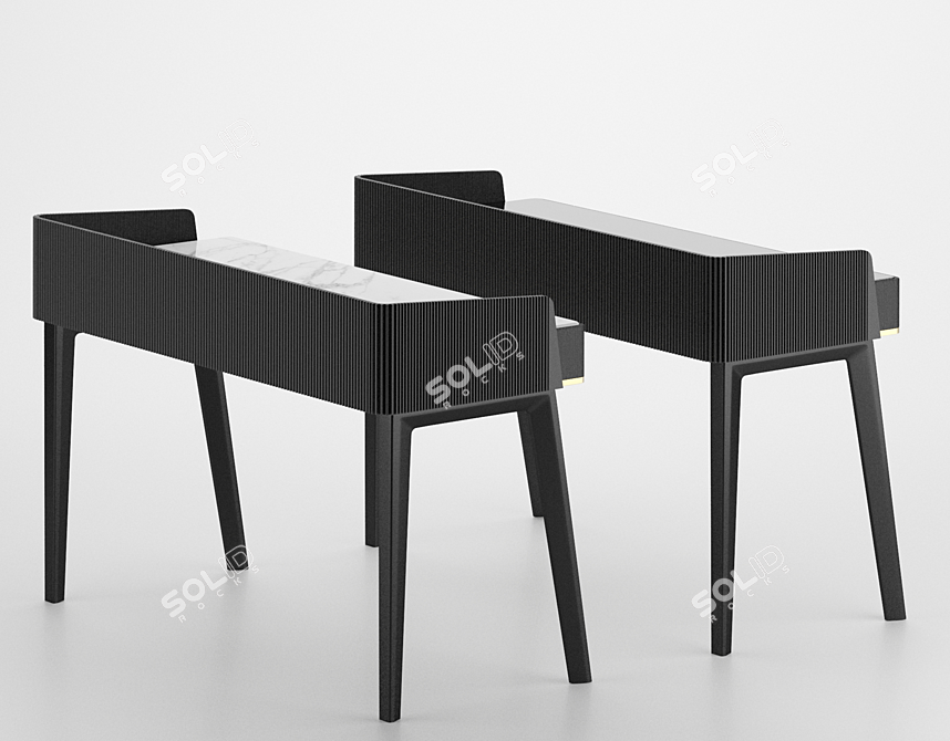 Gallotti & Radice Soho Writing Desk 3D model image 2