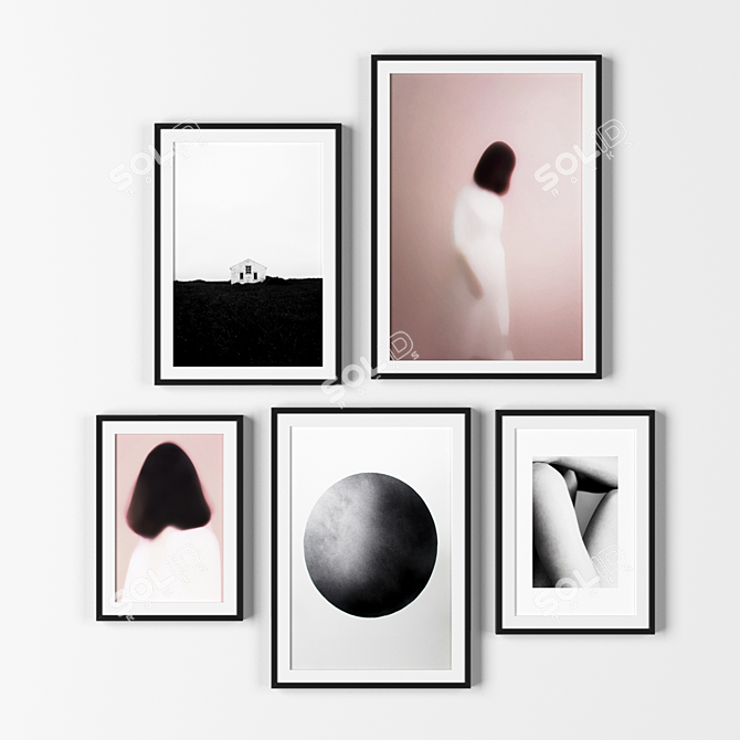 5 Piece Frame Collection 3D model image 1