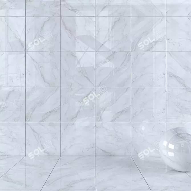 Modern White Wall Tiles by Alpin Anderson 3D model image 1