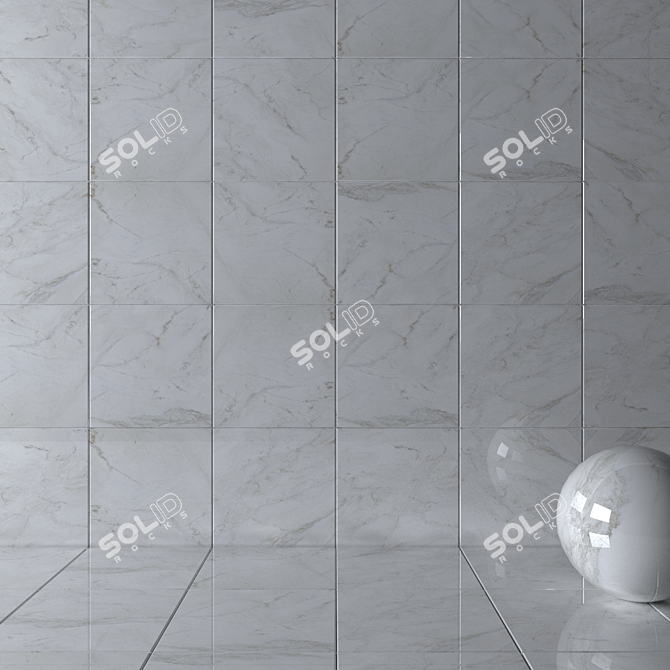 Alpin Anderson White Wall Tiles - Set of 3 3D model image 2