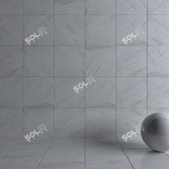 Alpin Anderson White Wall Tiles - Set of 3 3D model image 3