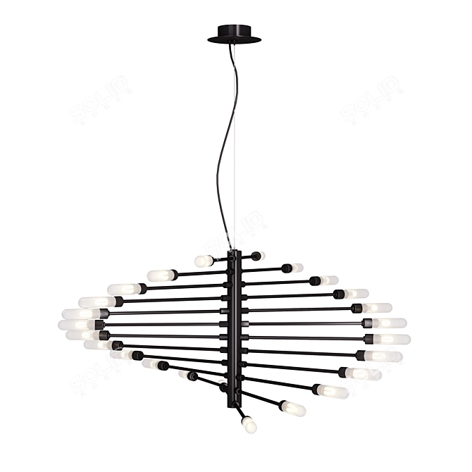 Modern 24-Light Ragno Pendant 3D model image 1