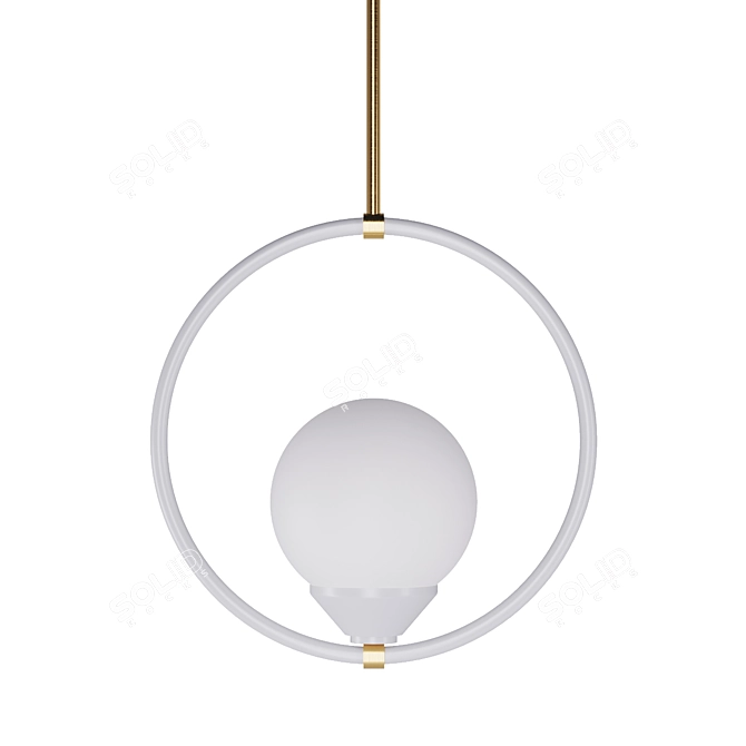 ARO 2 Brass & Glass Lamp 3D model image 3