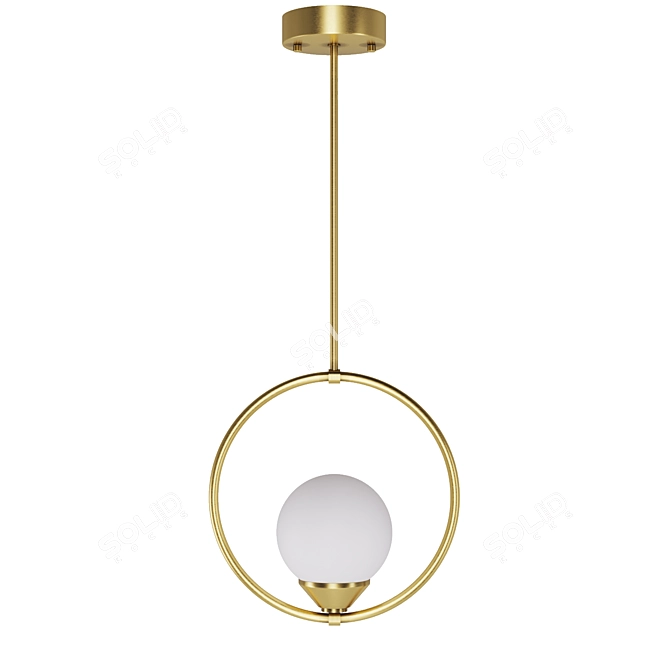 ARO 2 Brass & Glass Lamp 3D model image 4