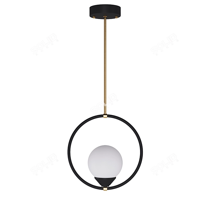 ARO 2 Brass & Glass Lamp 3D model image 5