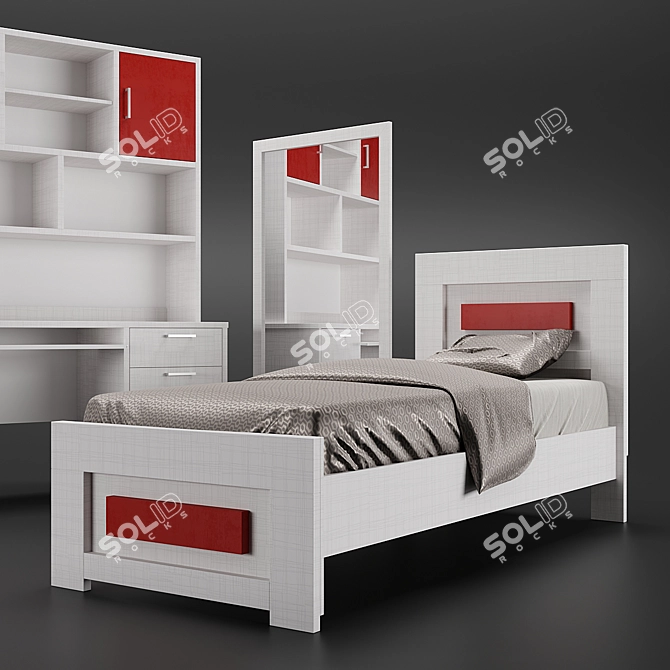Complete Teen Room Set - Shenhav 3D model image 3
