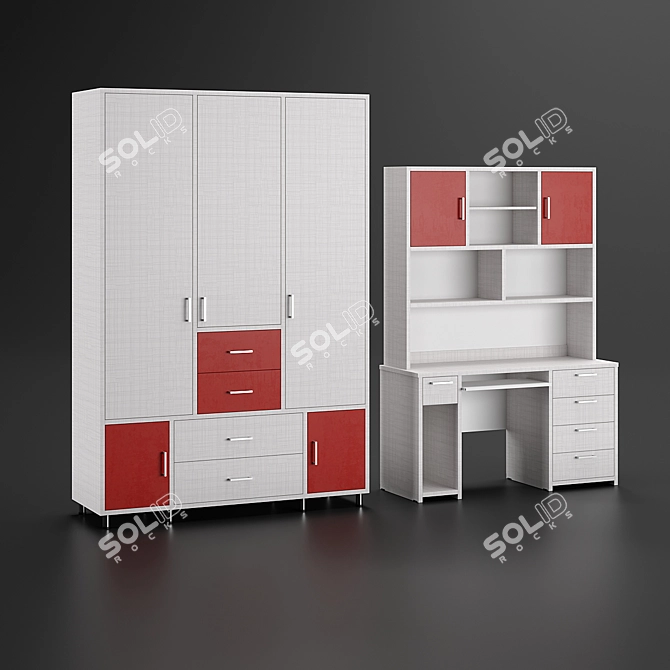 Complete Teen Room Set - Shenhav 3D model image 6