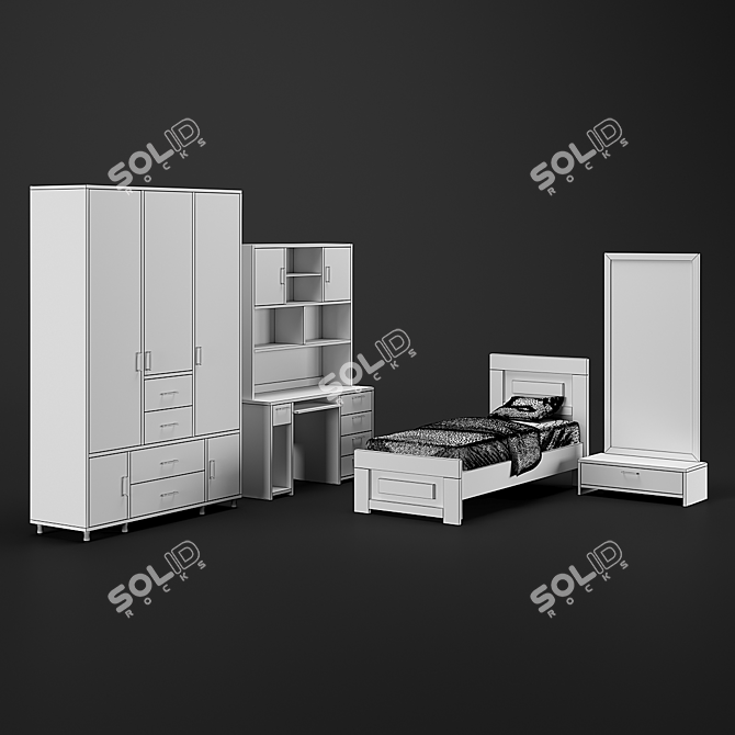 Complete Teen Room Set - Shenhav 3D model image 11