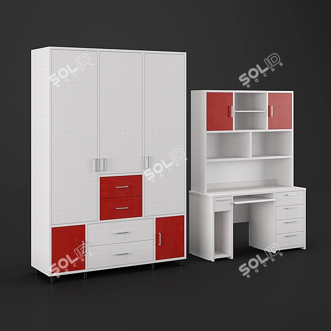 Complete Teen Room Set - Shenhav 3D model image 12