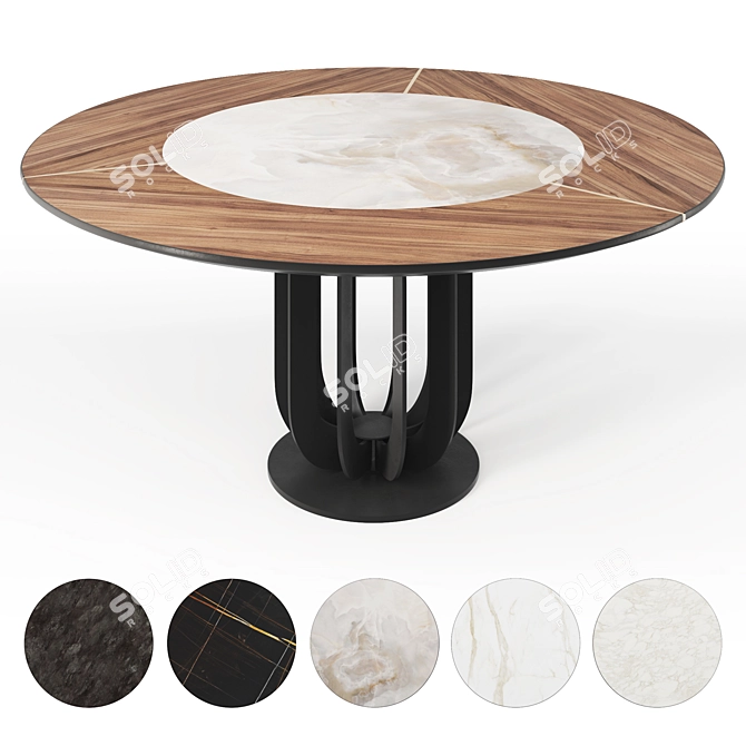 Sleek Ker-Wood Table. 3D model image 1