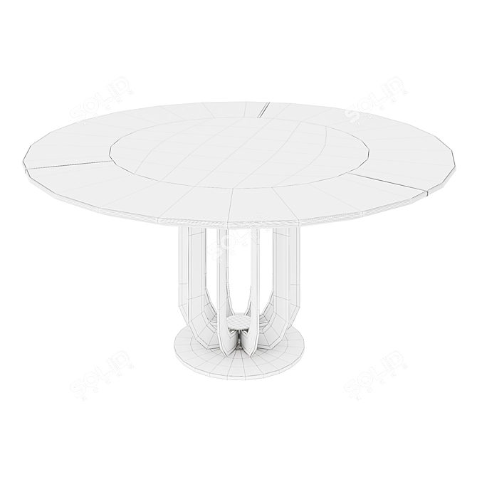 Sleek Ker-Wood Table. 3D model image 2