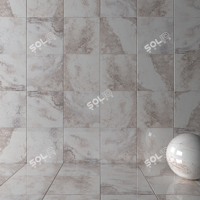 Bizantino Ivory Wall Tiles Set 3D model image 2