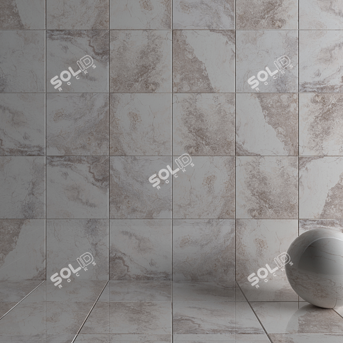 Bizantino Ivory Wall Tiles Set 3D model image 3