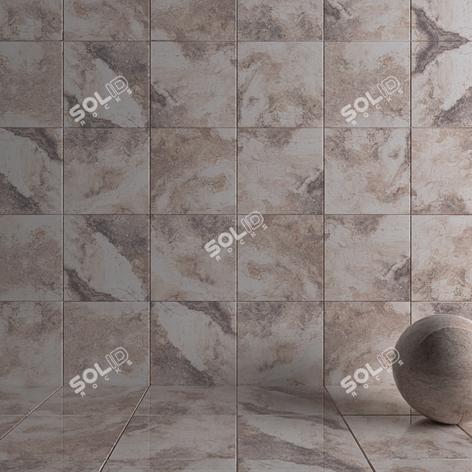 Rustic Wall Tiles Set - Bizantino Collection 3D model image 3