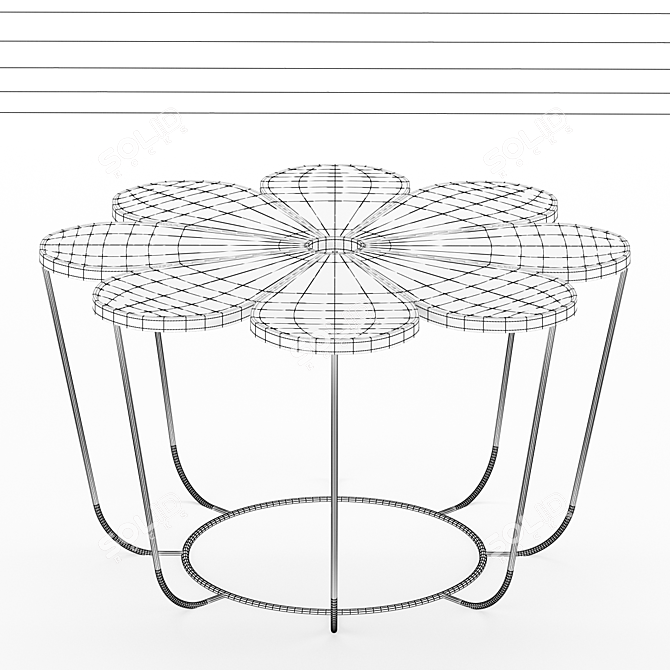 Compact Folding Coffee Table 3D model image 3