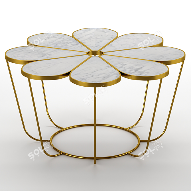 Compact Folding Coffee Table 3D model image 4