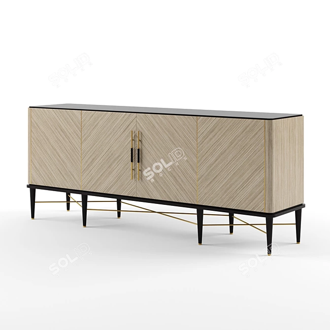 Santorini Sideboard: Elegant and Functional 3D model image 2