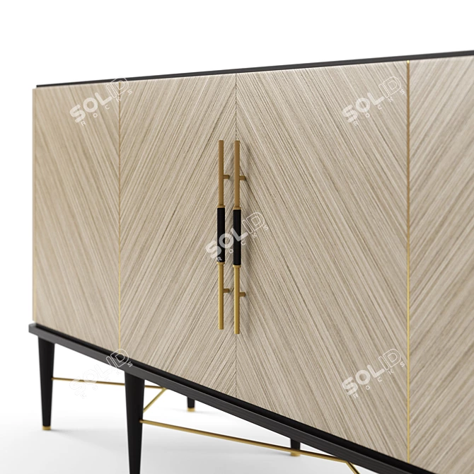 Santorini Sideboard: Elegant and Functional 3D model image 3