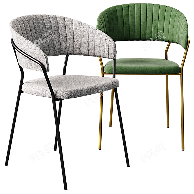 Turin Chair: Stylish Bradex Home 3D model image 1