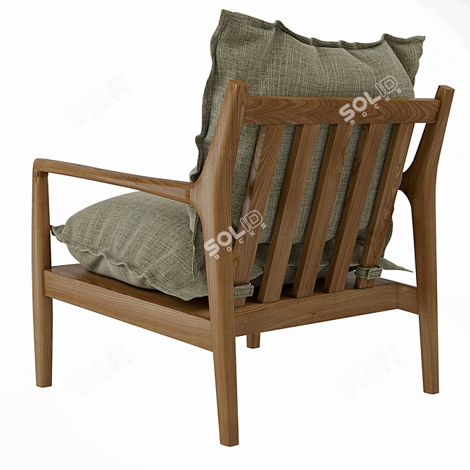 Modern Dilma Armchair: Comfortable, Versatile, Stylish 3D model image 2