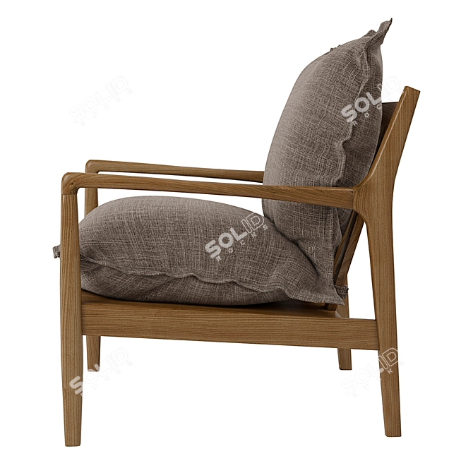 Modern Dilma Armchair: Comfortable, Versatile, Stylish 3D model image 3