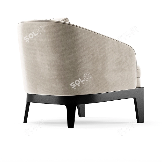 Luxury Comfort: Molteni & C Chelsea Armchair 3D model image 3