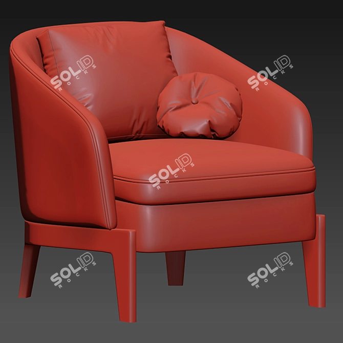 Luxury Comfort: Molteni & C Chelsea Armchair 3D model image 4
