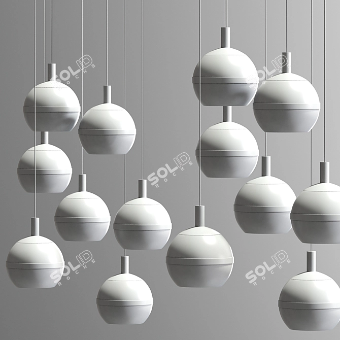 Elegant LED Pendant Lights 3D model image 2