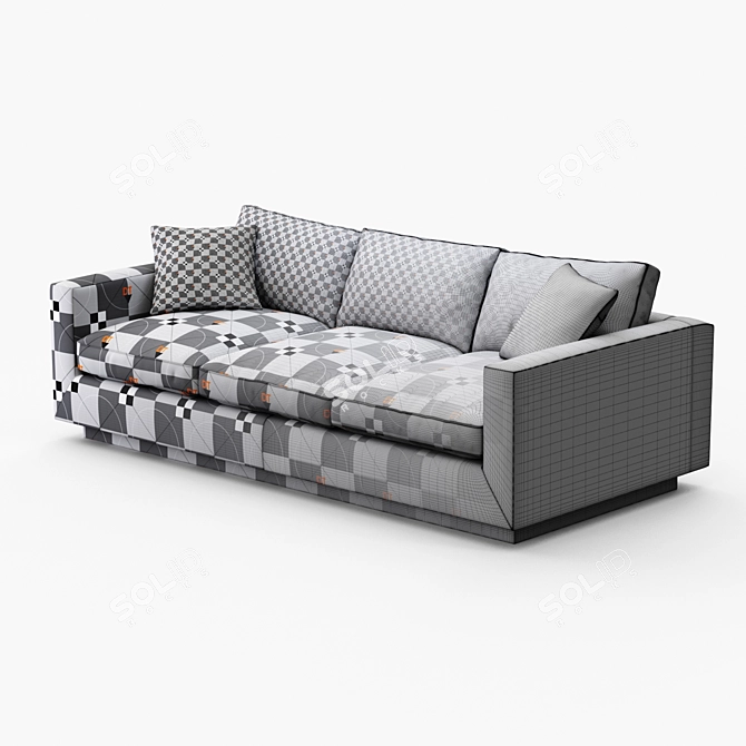 Elegant Perch Lowe Sofa 3D model image 5