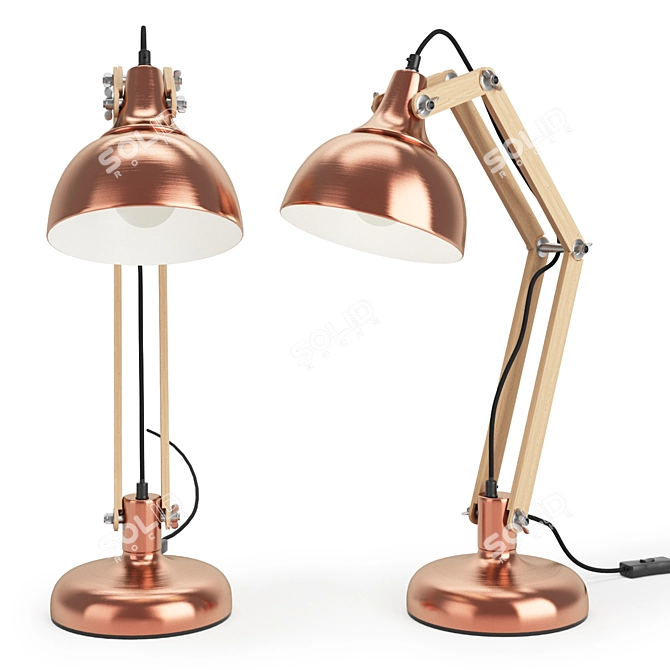 Sleek Dexter Table Lamp 3D model image 1