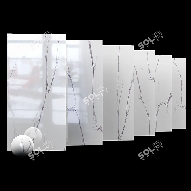 Elegant White Albatros Marble 3D model image 1