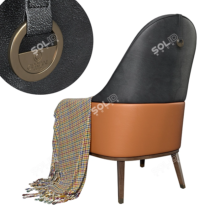 Dragonfly Elegance: Cipriani Homood Armchair 3D model image 3